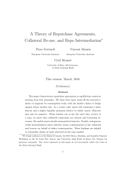 A Theory of Repurchase Agreements, Collateral Re