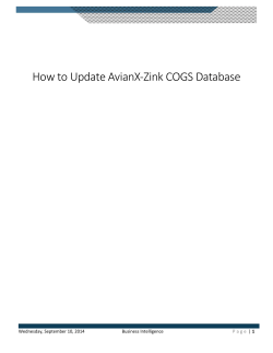 Cost of goods (COGS) for Avianx and Zink is stored in a master data