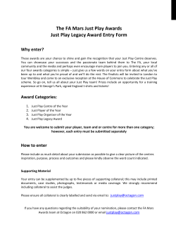 The FA Mars Just Play Awards