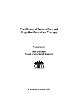 The Bible and Trauma Focused Cognitive Behavioral