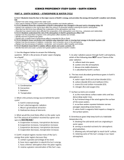 SCIENCE PROFICIENCY STUDY GUIDE &ndash; EARTH SCIENCE PART
