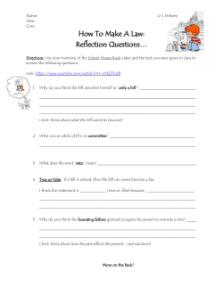 How To Make A Law: Reflection Questions&hellip;