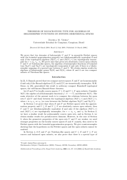 THEOREMS OF BANACH-STONE TYPE FOR - IME-USP