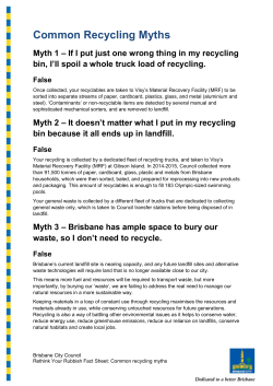 Myth 4 &ndash; The triangular symbol is a recycling