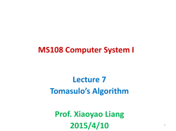 Pipelining More on LLP, Dynamic Scheduling