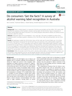 Do consumers `Get the facts`? A survey of alcohol warning label