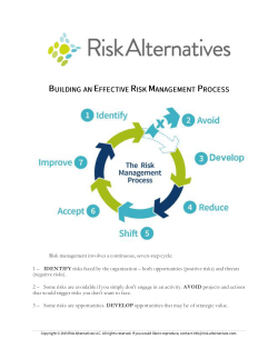 Risk management involves a continuous, seven