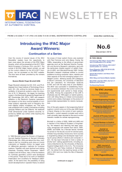 Introducing the IFAC Major Award Winners