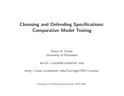 Choosing and Defending Specifications