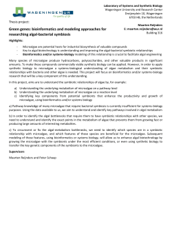 bioinformatics and modeling approaches for researching algal