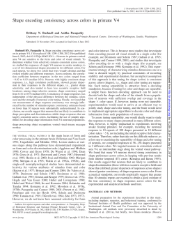 Shape encoding consistency across colors in primate V4