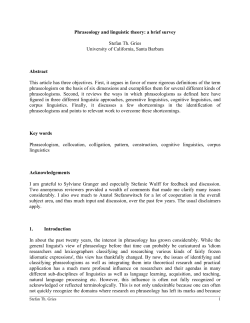 Phraseology and linguistic theory