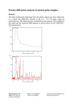 Powder diffraction analysis of ancient paint samples