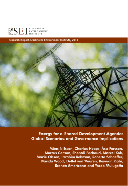 Energy for a Shared Development Agenda