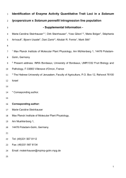 Identification of Enzyme Activity Quantitative Trait
