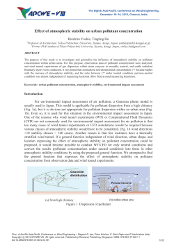 Effect of atmospheric stability on urban pollutant concentration