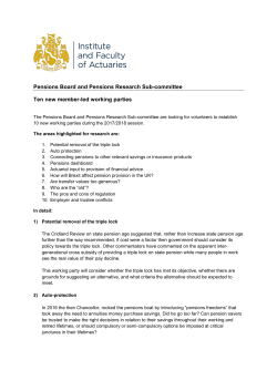 Pensions Board and Pensions Research Sub