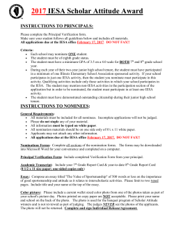 IESA Scholar Attitude Award - Illinois Elementary School Association