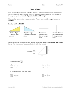 Activity 4.3.1 What is Slope