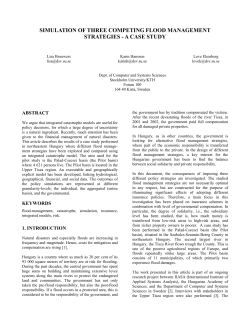 simulation of three competing flood management strategies