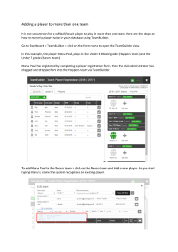Adding a player to more than one team