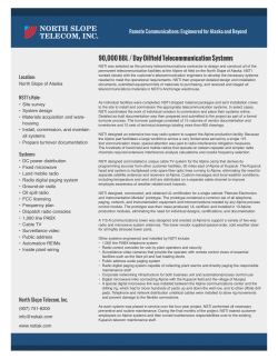 90000 BBL / Day Oilfield Telecommunication Systems