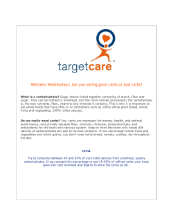 Wellness Wednesdays: Are you eating good carbs or bad carbs?