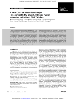 A New Class of Bifunctional Major Histocompatibility Class I