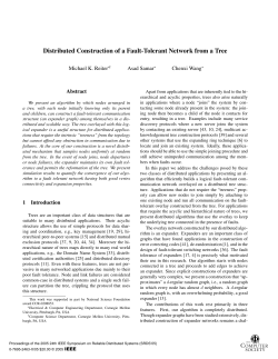 Distributed Construction of a Fault