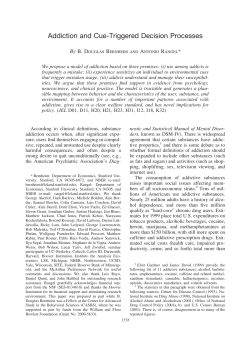 Addiction and Cue-Triggered Decision Processes