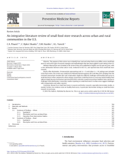 An integrative literature review of small food store research across