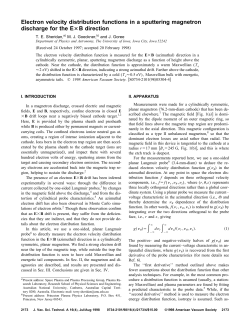 Electron velocity distribution functions in a