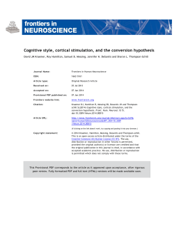 Cognitive style, cortical stimulation, and the conversion
