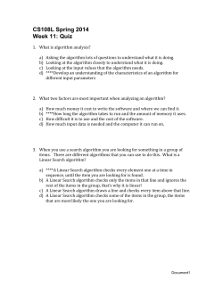 CS108L Spring 2014 Week 11: Quiz