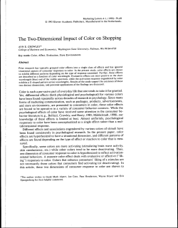 The Two-Dimensional Impact of Color on Shopping