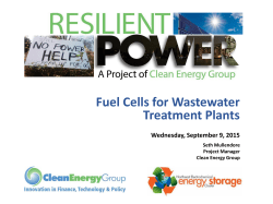 Fuel Cells for Wastewater Treatment Plants