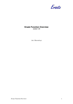 Ersatz Function Overview