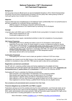 National Federation (&ldquo;NF&rdquo;) Development 3x3 Fast-track