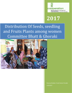 Distribution Of Seeds, seedling and Fruits Plants among women