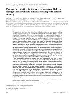 Pasture degradation in the central Amazon: linking changes in
