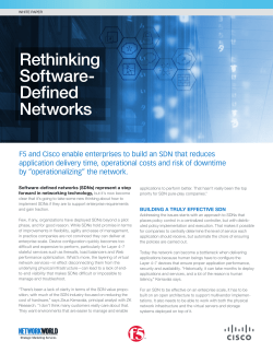 Rethinking Software- Defined Networks