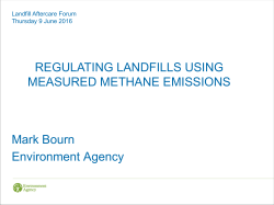 Mark Bourn Environment Agency REGULATING
