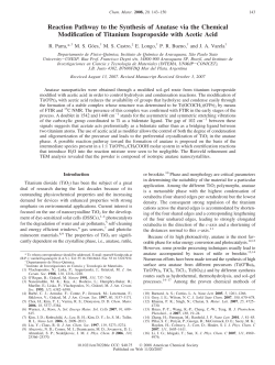 Reaction Pathway to the Synthesis of Anatase via the Chemical