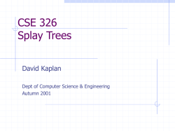 CSE 326 Splay Trees
