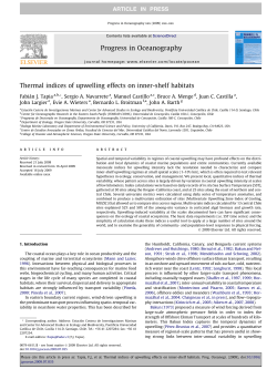 Thermal indices of upwelling effects on inner-shelf