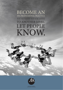 LET PEOPLE - Financial Planning Association of Australia