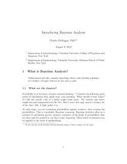 Introducing Bayesian Analysis