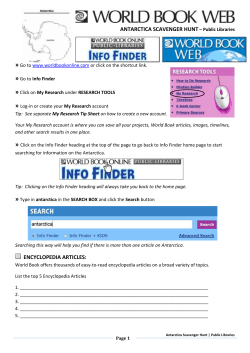 Antarctica Scavenger Hunt (Word)