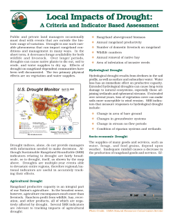 Local Impacts of Drought: - Sustainable Rangelands Roundtable