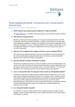 Model coupling with OpenMI &ndash; Introduction, basic